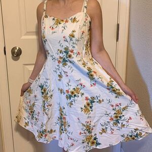 OLD NAVY SMOCKED LINEN DRESS LARGE